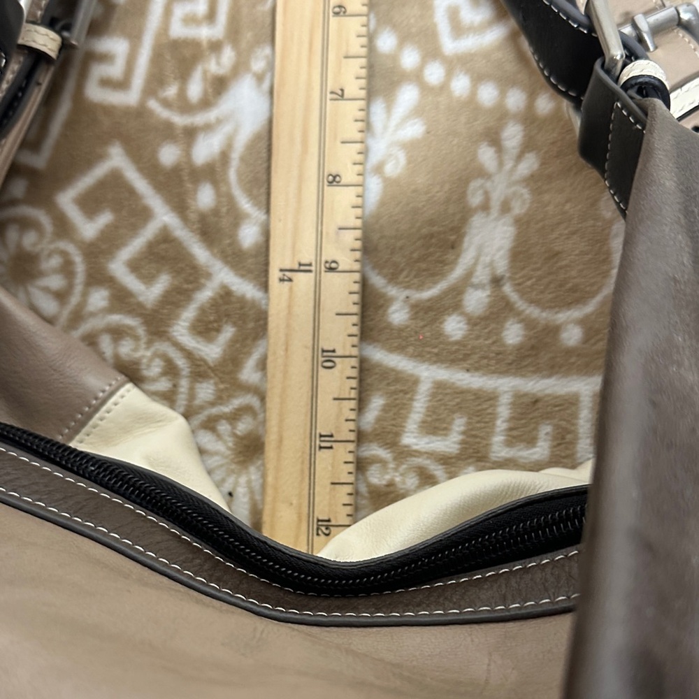 Chic Patchwork Leather Hobo Bag - image 11